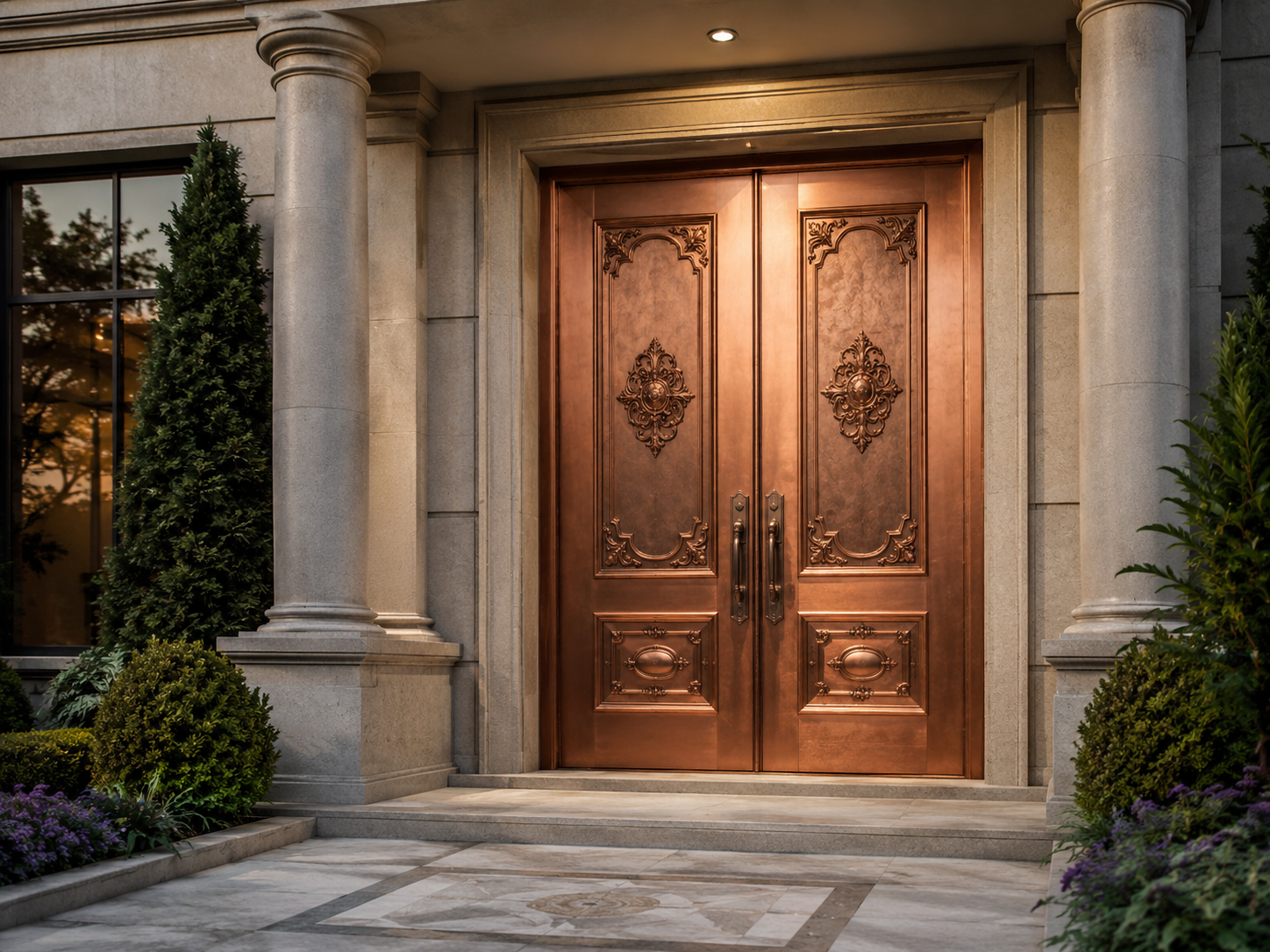 Copper villa entrance door project