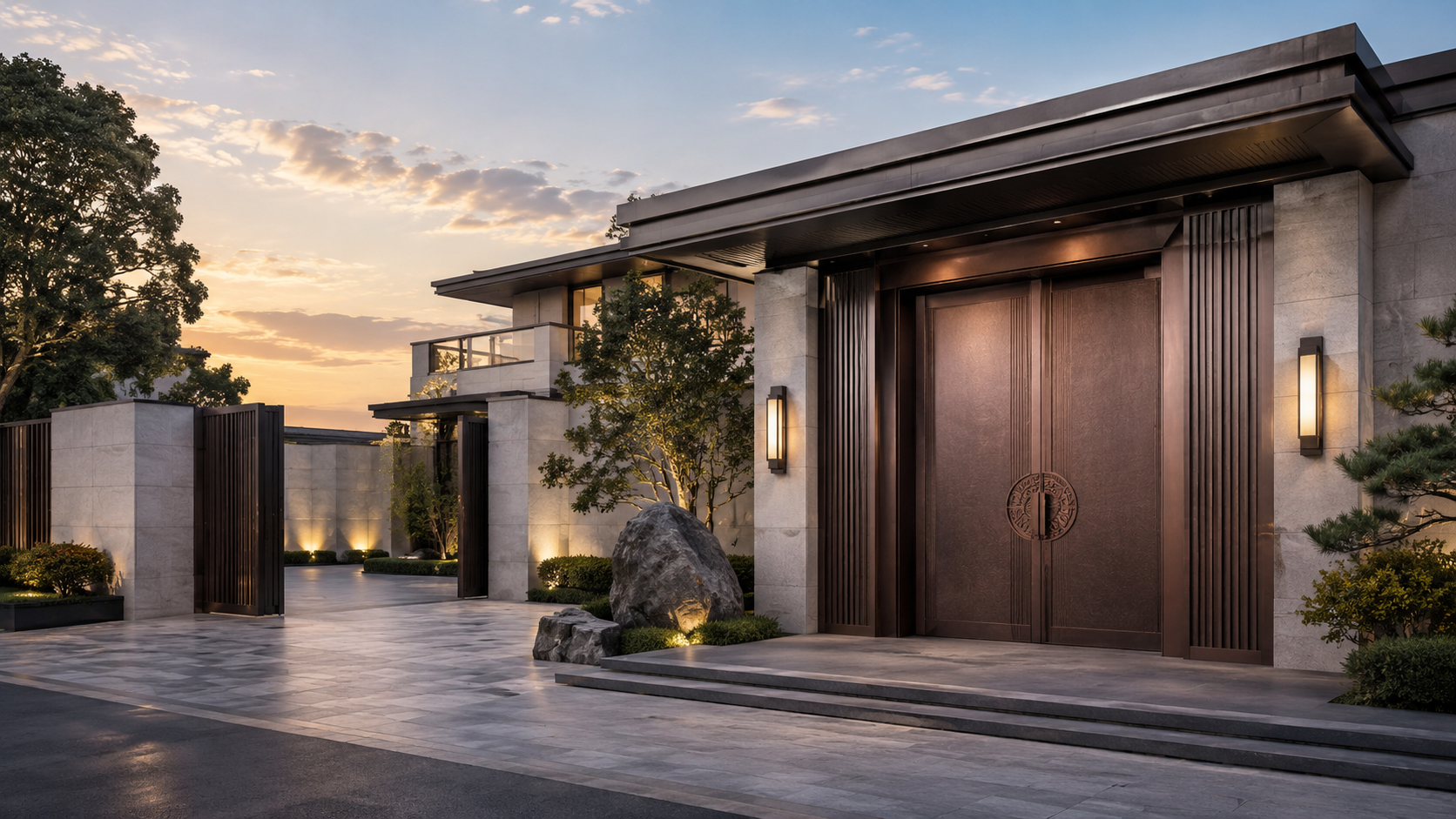Modern villa entrance project
