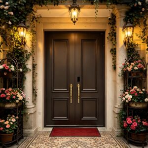 Exquisitely Carved Cast Aluminum Door1